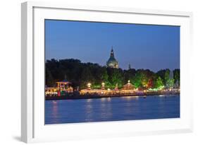 Germany, Lower Saxony, Hannover, Maschsee Festival, Evening, Dusk-Chris Seba-Framed Photographic Print