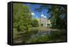 Germany, Lower Saxony, Hannover, New City Hall, Maschteich-Chris Seba-Framed Stretched Canvas