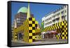 Germany, Lower Saxony, Hannover, Steintor, City Railroad, Stop, Media Centre-Chris Seba-Framed Stretched Canvas