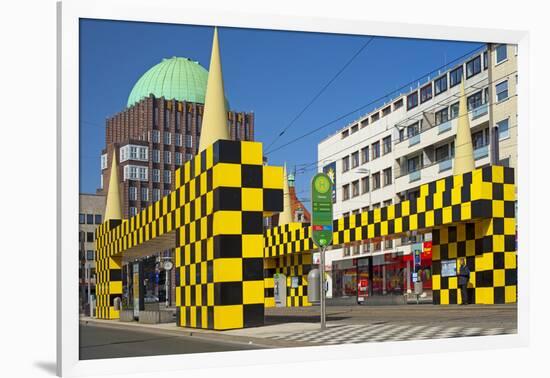 Germany, Lower Saxony, Hannover, Steintor, City Railroad, Stop, Media Centre-Chris Seba-Framed Photographic Print