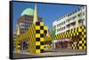 Germany, Lower Saxony, Hannover, Steintor, City Railroad, Stop, Media Centre-Chris Seba-Framed Stretched Canvas
