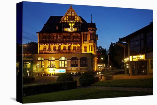 Germany, Lower Saxony, Harz, Bad Sachsa, Best Western Hotel, Evening-Chris Seba-Stretched Canvas