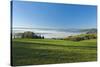 Germany, Lower Saxony, Weser Hills, Ottenstein Plateau, Autumn, Morning Fog, Weser Valley-Chris Seba-Stretched Canvas