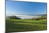 Germany, Lower Saxony, Weser Hills, Ottenstein Plateau, Autumn, Morning Fog, Weser Valley-Chris Seba-Mounted Photographic Print