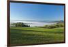 Germany, Lower Saxony, Weser Hills, Ottenstein Plateau, Autumn, Morning Fog, Weser Valley-Chris Seba-Framed Photographic Print