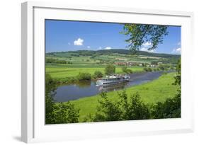 Germany, Lower Saxony, Weser Uplands, Weser Cruise Vessel-Chris Seba-Framed Photographic Print