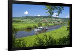 Germany, Lower Saxony, Weser Uplands, Weser Cruise Vessel-Chris Seba-Framed Photographic Print