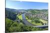 Germany, Lower Saxony, Weser Uplands, Weser River, City of Bodenwerder, Panoramic View-Chris Seba-Stretched Canvas