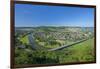Germany, Lower Saxony, Weser Uplands, Weser River, Town of Bodenwerder, Panoramic View-Chris Seba-Framed Premium Photographic Print