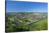 Germany, Lower Saxony, Weser Uplands, Weser River, Town of Bodenwerder, Panoramic View-Chris Seba-Stretched Canvas