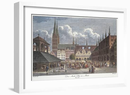 Germany, Lubeck, Marktplatz-null-Framed Giclee Print