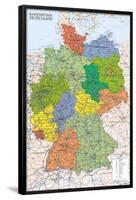 Germany Map Reference Poster-null-Framed Poster