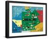 Germany Map-null-Framed Giclee Print