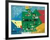 Germany Map-null-Framed Giclee Print