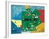 Germany Map-null-Framed Giclee Print