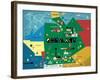 Germany Map-null-Framed Giclee Print