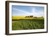 Germany, Mecklenburg-Western Pomerania, Island Usedom, Rape Field, House-Chris Seba-Framed Photographic Print