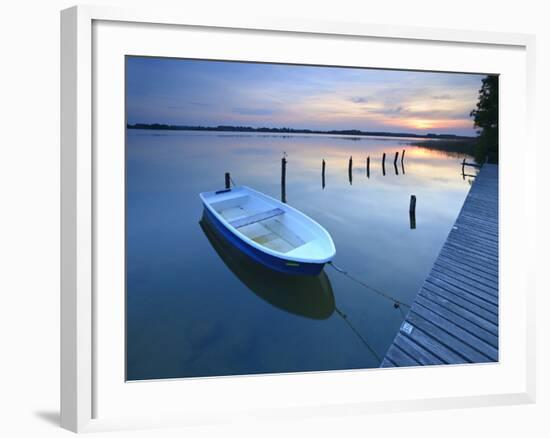 Germany, Mecklenburg-Western Pomerania, Mecklenburg-Vorpommern, Schaalsee, Footbridge-Andreas Vitting-Framed Photographic Print