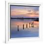 Germany, Mecklenburg-Western Pomerania, Mecklenburg-Vorpommern, Sundown in the Schaalsee-Andreas Vitting-Framed Photographic Print