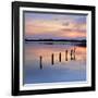 Germany, Mecklenburg-Western Pomerania, Mecklenburg-Vorpommern, Sundown in the Schaalsee-Andreas Vitting-Framed Photographic Print