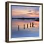 Germany, Mecklenburg-Western Pomerania, Mecklenburg-Vorpommern, Sundown in the Schaalsee-Andreas Vitting-Framed Photographic Print