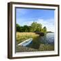 Germany, Mecklenburg-Western Pomerania, Mecklenburg-Vorpommern, Zarrentin, Footbridge-Andreas Vitting-Framed Photographic Print