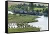 Germany, Mecklenburg-Western Pomerania, Röbel, view from the St. Mary's Chu-Roland T. Frank-Framed Stretched Canvas