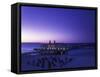 Germany, Mecklenburg-Western Pomerania, the Baltic Sea, RŸgen, Sellin, Pier, Blue Hour-Andreas Keil-Framed Stretched Canvas