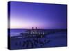 Germany, Mecklenburg-Western Pomerania, the Baltic Sea, RŸgen, Sellin, Pier, Blue Hour-Andreas Keil-Stretched Canvas