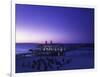 Germany, Mecklenburg-Western Pomerania, the Baltic Sea, RŸgen, Sellin, Pier, Blue Hour-Andreas Keil-Framed Photographic Print