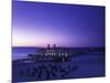 Germany, Mecklenburg-Western Pomerania, the Baltic Sea, RŸgen, Sellin, Pier, Blue Hour-Andreas Keil-Mounted Photographic Print