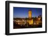 Germany, North Rhine-Westphalia, Christmas Fair in the Rheinauhafen with View at the Malakoff Tower-Andreas Keil-Framed Photographic Print