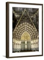 Germany, North Rhine-Westphalia, Cologne, Cathedral, West Side, Wall Figures in the Mary Portal-Chris Seba-Framed Photographic Print