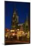 Germany, North Rhine-Westphalia, Cologne, Christmas Fair in Front of the Cologne Cathedral-Andreas Keil-Mounted Photographic Print