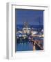 Germany, North Rhine Westphalia, Cologne (Koln), Hohenzoller Bridge over River Rhine and Cathedral-Michele Falzone-Framed Photographic Print