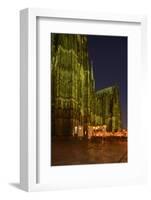 Germany, North Rhine-Westphalia, Cologne, Place Roncalli, Christmas Fair and Cologne Cathedral-Andreas Keil-Framed Photographic Print