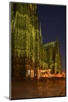 Germany, North Rhine-Westphalia, Cologne, Place Roncalli, Christmas Fair and Cologne Cathedral-Andreas Keil-Mounted Photographic Print