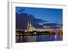 Germany, North Rhine-Westphalia, Cologne, Rhine Shore, Cathedral, Evening-Chris Seba-Framed Photographic Print