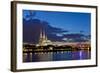 Germany, North Rhine-Westphalia, Cologne, Rhine Shore, Cathedral, Evening-Chris Seba-Framed Photographic Print