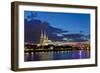 Germany, North Rhine-Westphalia, Cologne, Rhine Shore, Cathedral, Evening-Chris Seba-Framed Photographic Print