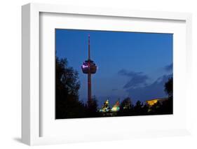 Germany, North Rhine-Westphalia, Cologne, Television Tower, Evening-Chris Seba-Framed Photographic Print