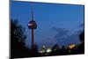 Germany, North Rhine-Westphalia, Cologne, Television Tower, Evening-Chris Seba-Mounted Photographic Print