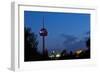 Germany, North Rhine-Westphalia, Cologne, Television Tower, Evening-Chris Seba-Framed Photographic Print