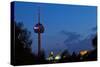 Germany, North Rhine-Westphalia, Cologne, Television Tower, Evening-Chris Seba-Stretched Canvas