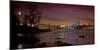 Germany, North Rhine-Westphalia, Cologne, View from the Deutz Shore over the Rhine after Sunset-Andreas Keil-Mounted Photographic Print