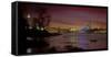 Germany, North Rhine-Westphalia, Cologne, View from the Deutz Shore over the Rhine after Sunset-Andreas Keil-Framed Stretched Canvas