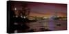 Germany, North Rhine-Westphalia, Cologne, View from the Deutz Shore over the Rhine after Sunset-Andreas Keil-Stretched Canvas
