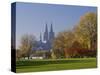 Germany, North Rhine-Westphalia, Cologne, View from the Rhine Park on Cologne Cathedral in Autumn-Andreas Keil-Stretched Canvas