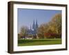 Germany, North Rhine-Westphalia, Cologne, View from the Rhine Park on Cologne Cathedral in Autumn-Andreas Keil-Framed Photographic Print