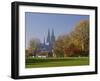 Germany, North Rhine-Westphalia, Cologne, View from the Rhine Park on Cologne Cathedral in Autumn-Andreas Keil-Framed Photographic Print